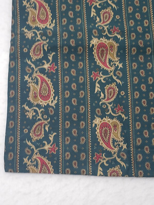 2  Crown Crafts Standard Pillow Sham Paisley Green Mauve Made USA vintage New