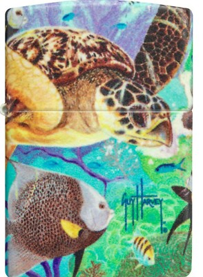 ZIPPO Feuerzeug Color 540° Guy Harvey Ocean 60006088 Glow in the Dark (grün)