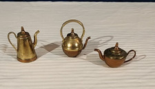 3 Piece Brass Dollhouse Kitchen Miniatures Made in England