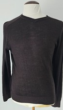 Mens Lightweight F&F Long Sleeve Brown Jumper - Size S (will fit a Medium)