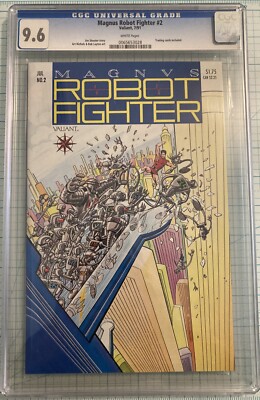 Magnus Robot Fighter #2 CGC Universal Grade 9.6 Valiant 1991 With Trading Cards