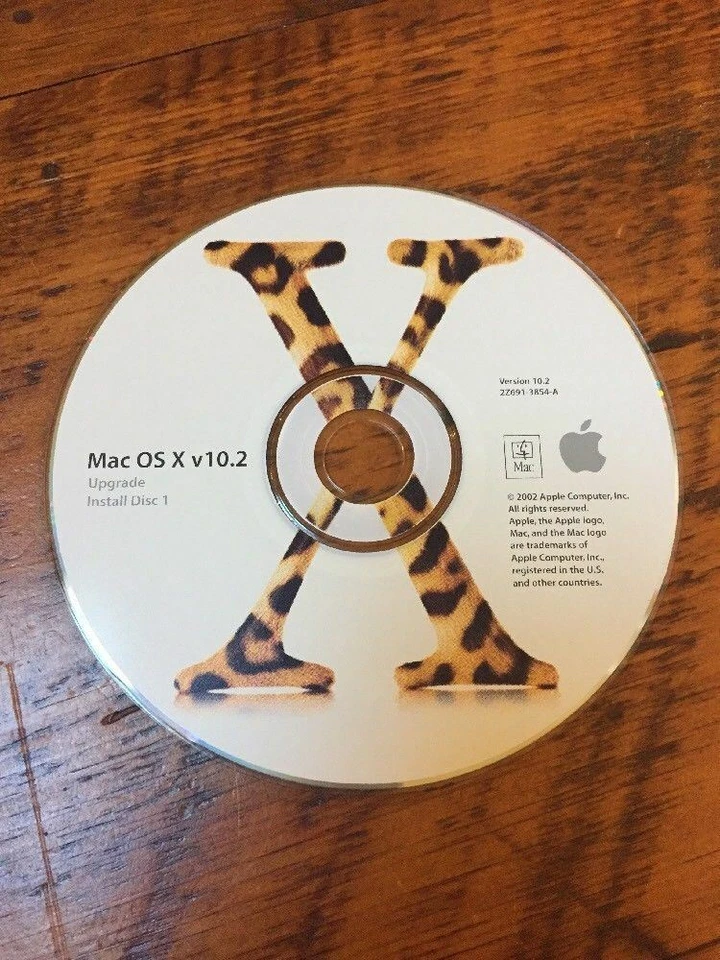 Mac OS X 10 v10.2 Jaguar Macintosh Upgrade Install Software Discs CDs 2002 - Image 2 of 4