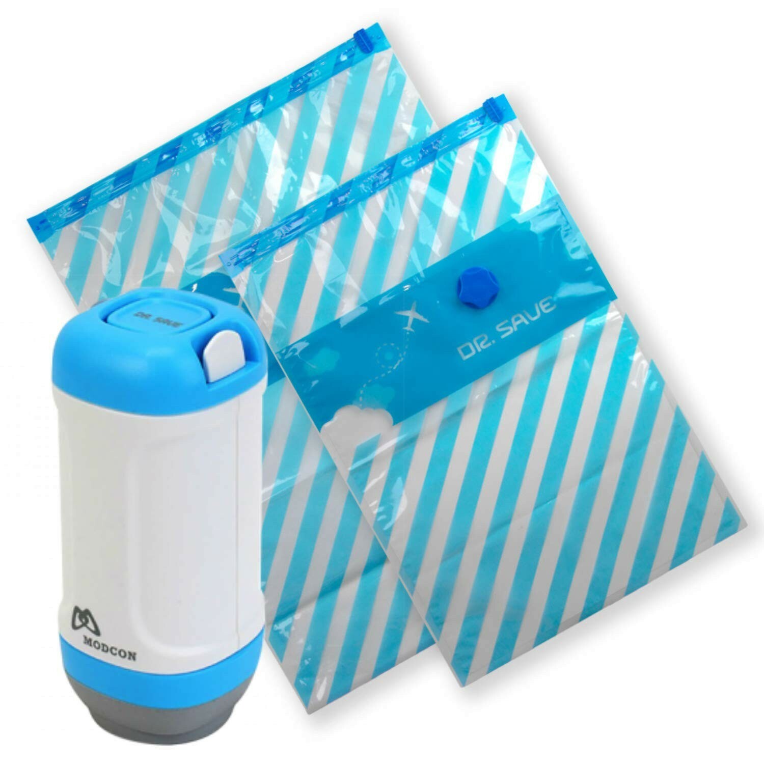 Appareil vide air portatif anti-gaspillage de place avec sacs habits 40x60/50x70