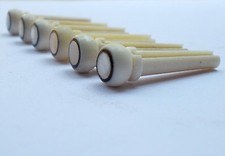 6 pcs (1 set) Real Bone Acoustic Guitar Bridge Pins High Quality ( BUY 2 GET 3)
