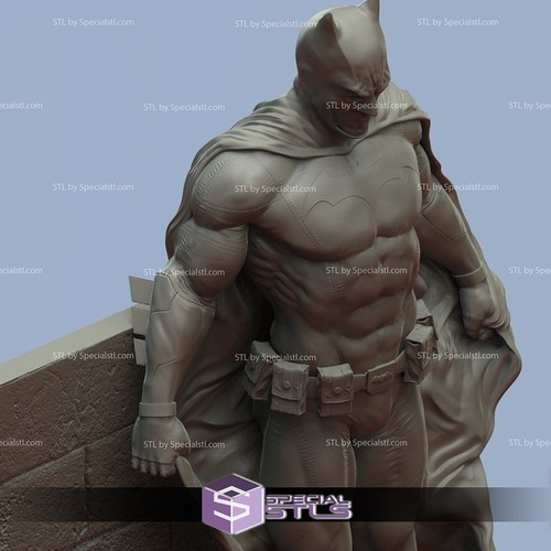 Batman Night Surveillance DC COMICS Statue Kit modello resina 3D! UNPAINTED - Foto 2 di 3
