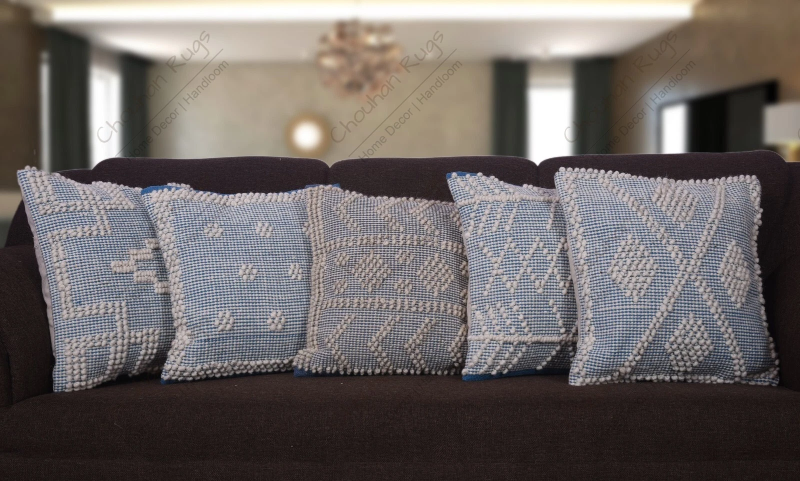 5 Set of Handmade Decorat Throw Pillow Covers 18"x18"Cushions Living Room Pillow