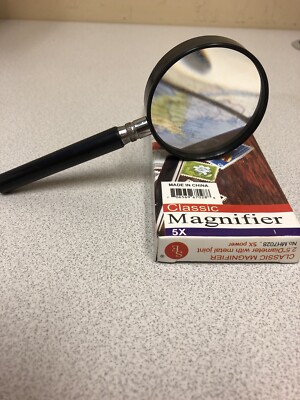 Brand New 5x Zoom Classic Magnifier 2.5'' Diameter with Joint Meter