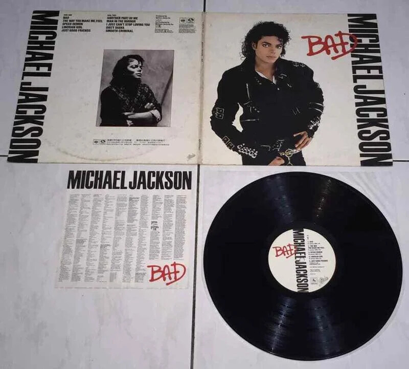 Michael Jackson 1987 Bad Himalaya Taiwan Gatefold Vinyl LP with