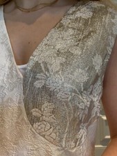 BNWT STELLA MCCARTNEY Ivory gold embroidered Bridal A line Dress Size 46/L