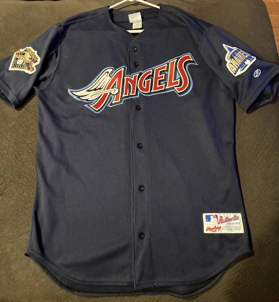 2001 ANAHEIM ANGELS RAWLINGS PRO CUT JERSEY (AWAY) L