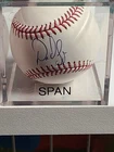 DENARD SPAN MLB SIGNED AUTOGRAPHED BASEBALL NATS TWINS GIANTS RAY'S