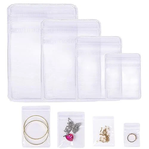 Jewelry Bags Clear Plastic 5 Mil Thicker Small Ziplock Plastic Bags for  Jewel