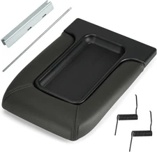 Aeagle Dark Grey Center Console Cover Armrest Lids 2001-2007, Gray 