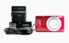 Canon IXY 180 PowerShot ELPH 180 20.0MP Red Digital Camera Japan [Near Mint]