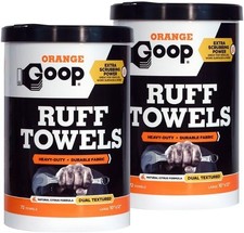 Heavy Duty Orange Towels 10"x12" 72 Count Pack of 2 Cleaning Wipes