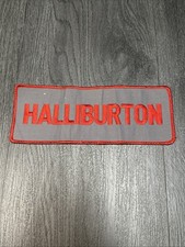 Halliburton Large Uniform Patch Vintage 9.25"X3.5"