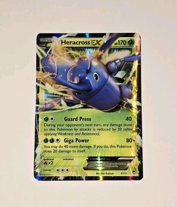 Heracross EX Holo Ultra Rare 4/111 XY Furious Fists LP