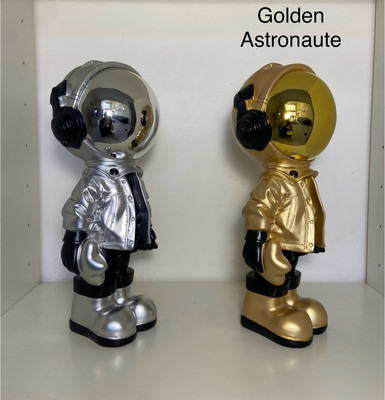 Golden Astronaut Figur +33cm Popkultur, Leblon-Delienne Art, aus Resin