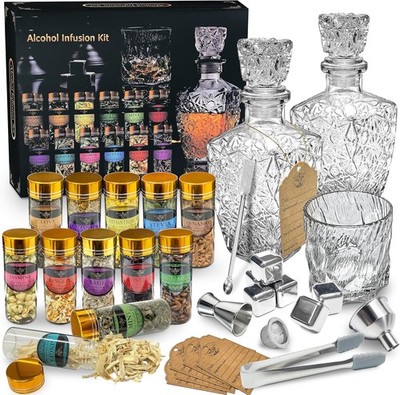 Whiskey Infusion Kit Men DIY Infusion Making Set Infusing Whiskey Gin Tequila