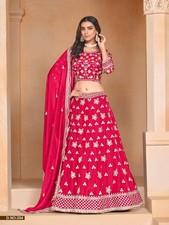Indian Designer Organza Lehenga Choli With Dupatta For Wedding  Party