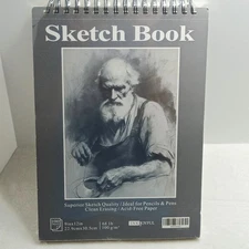 Sketch Book - 9"x12" Spiral Bound Drawing Pad, 1 Pack of 100 Sheets, Sketch P...