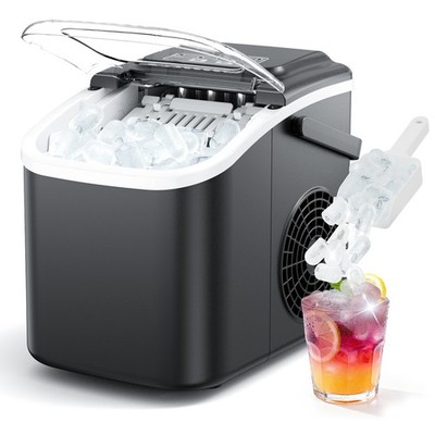 Countertop Bullet Ice Maker Machine 26lbs/24h Portable Ice Machine Auto-Cleaning