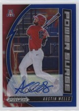 2020 Panini Prizm Draft Picks Power Surge Blue 18/60 Austin Wells Auto s5q