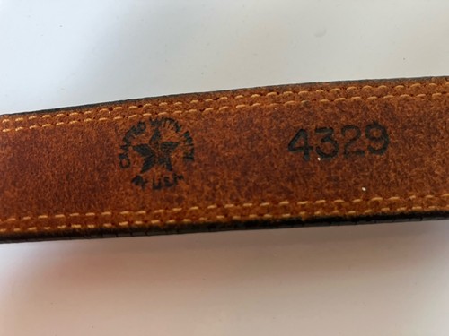 LEEGIN USA Ledergürtel Gr.70-77 Cognacbraun,2.5 m breit,Echtleder, Federnansatz - Bild 7 von 18