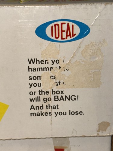 Gioco VINTAGE Ideal Bang Box Completo 1969 In Scatola Originale Completo - Foto 14 di 14