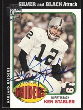 2004 Topps Fan Favorites Silver & Black Attack Ken Stabler Auto BB2