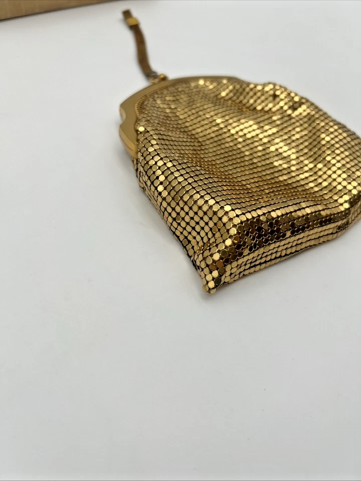 Bolso de Malla Dorada Vintage Whiting & Davis Co. Nº4203-2 con Caja Original Años 50’s Foto 4 de 4