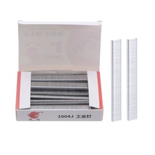 4320pcs 1004J 20Ga Crown Staples 1/6" U-shaped Brad Nails, Silver Tone 0.0035 per staple