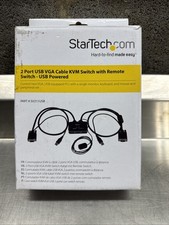 NEW StarTech SV211DPUA4K 2-Port DisplayPort USB KVM Switch 4K 60Hz Audio Remote