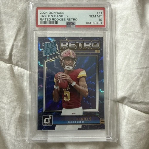 Jayden Daniels 2024 Donruss Rated Rookie Retro PSA 10 Gem Mint