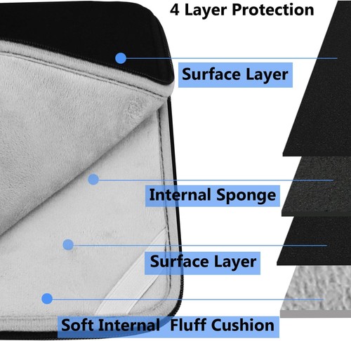 Durable Shockproof Protective Laptop Sleeve 15.6 Inch for HP, ASUS, Lenovo, Acer - Picture 2 of 6