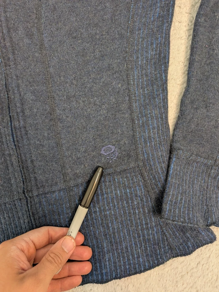 Chaqueta Mountain Hardwear Sarafin para mujer pequeña azul cremallera completa mezcla de lana y nailon Foto 4 de 4