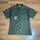 Vintage OG-107 Sateen Utility Shirt Vietnam Era US Army Sz 15 1/2 x 33 Military