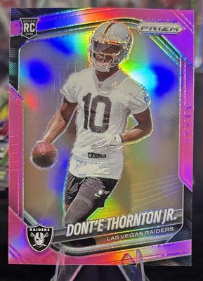 2025 Panini Prizm Dont e Thornton Jr. Pink Refractor #369 (RC) - Oakland Raiders