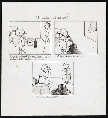 Wein wine child Kind humoristic comic bande dessinée dessin drawing L. Ernult