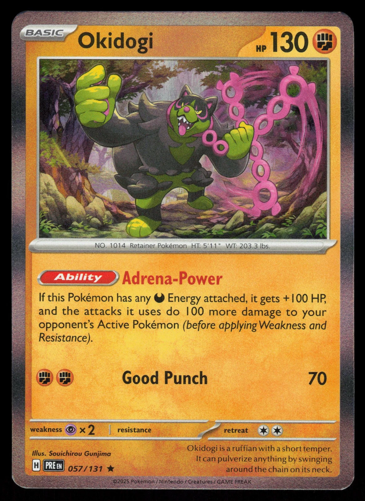 Okidogi 057/131 Holo Rare Pokemon Prismatic Evolutions LP