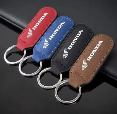 Honda Motorbike Keyring Leather Red Blue Black Brown CBR CBF Grom Fireblade MSX