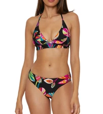 NWT - Trina Turk 'Luminary' Reversible Banded Halter Bikini Set, Multi - Size 14