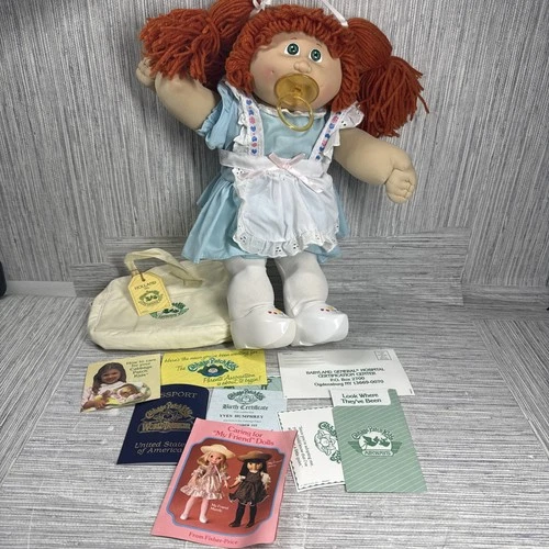 1980’s Cabbage Patch Kid Holland Airway Red Hair w/ Dress, Shirt, & Pacifier