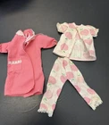 Vintage Mattel Skipper Barbie Pink Robe & Fruit Print Pajama Set Hong Kong