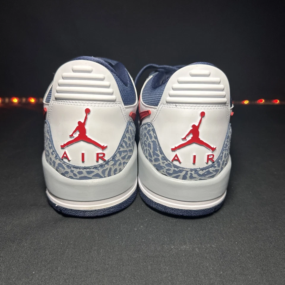 Nike Air Jordan Legacy 312 Branco Baixo/Vermelho Varsity/Marinho Meia-Noite CD7069-164 Tamanho 9.5 - Imagem 3 de 4