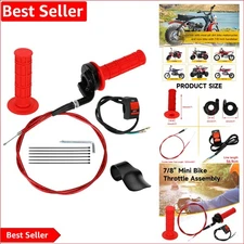 Mini Bike Throttle Cable Kit: 7/8” Stainless Steel Grips for Coleman & More