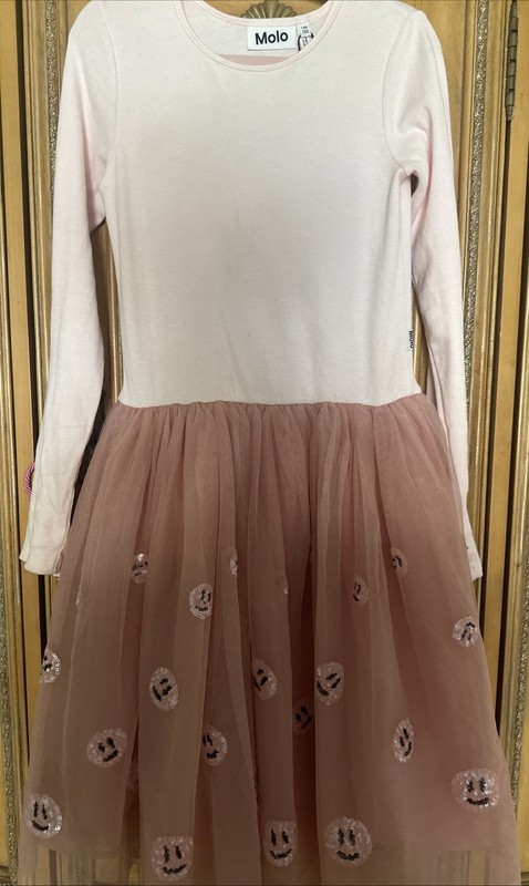 Molo Girls Size 14 NWoT Long Sleeve Tulle Smiles Lined Dress From Nordstrom!
