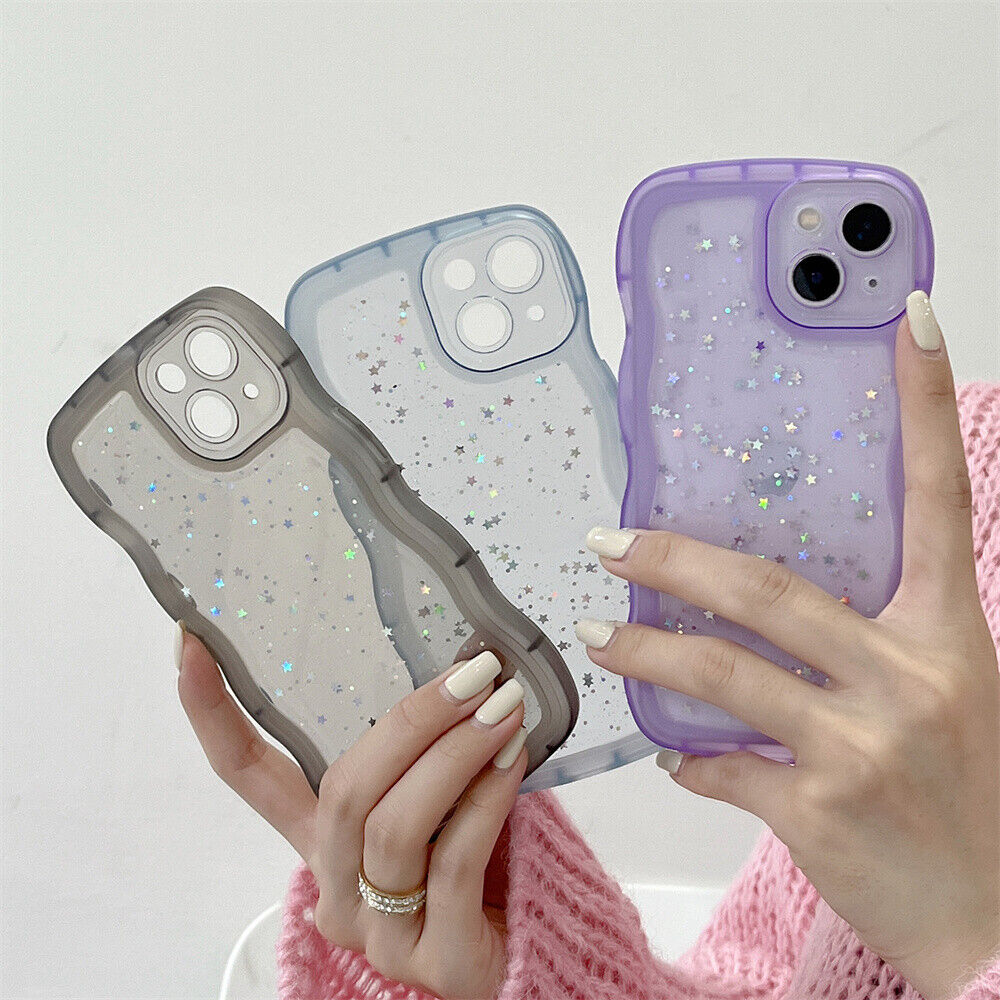 Luxury Solid Wavy Cute Phone Cases For iPhone 14 13 12 11 Pro Max