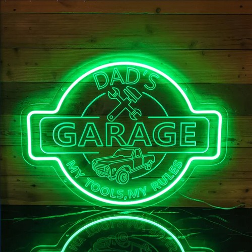 Custom Garage Neon Signs Personalized Light Up Garage Signs Workshop Car Sign - Picture 3 of 15