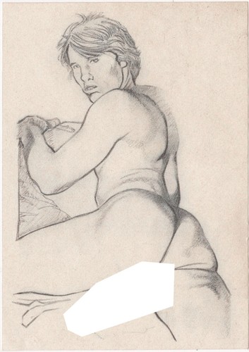 Nude Vintage Drawing Nude Sketch American Art Erotic Gay Harry Bush Tom Finland - Picture 3 of 3
